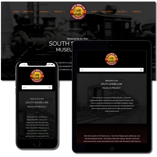 FIRM Solutions - Web Services - South Shore Line Museum Project website